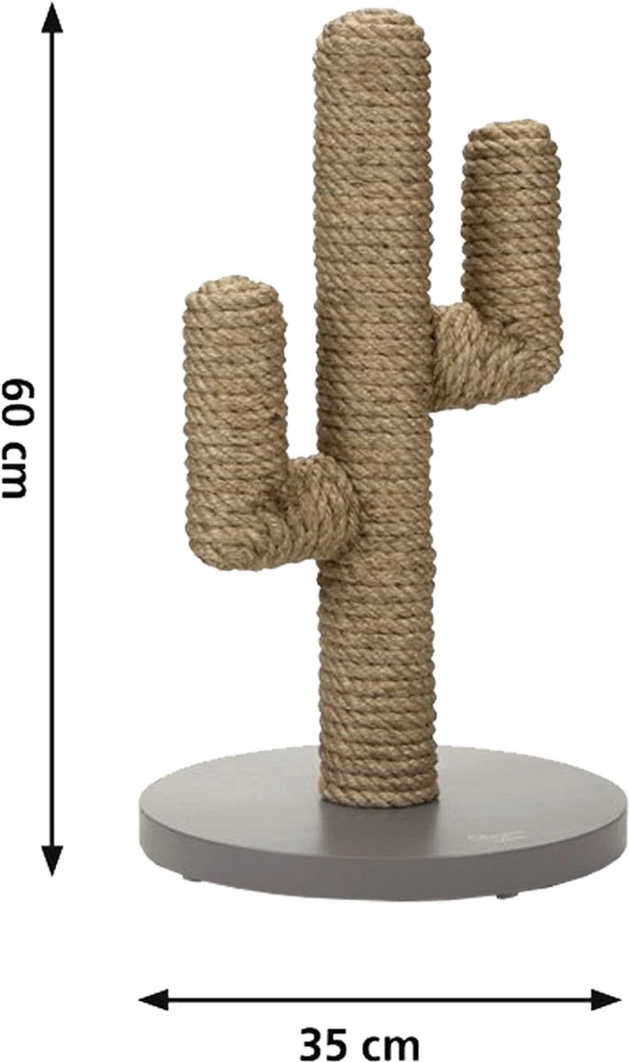 Designed By Lotte Houten Cactus - Krabpaal - Taupe - 35 X 35 X 60 Cm 4 Designed By Lotte Houten Cactus - Krabpaal - Taupe - 35 X 35 X 60 Cm - Afbeelding 2
