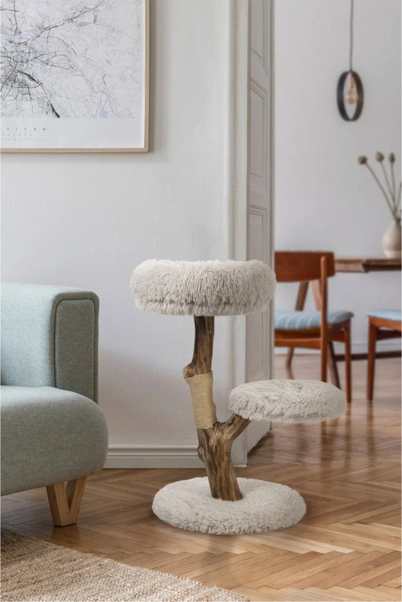 Designed By Lotte Kattenmeubel Zora 50x50x72 Cm Hout 4 Designed By Lotte Kattenmeubel Zora 50x50x72 Cm Hout - Afbeelding 2