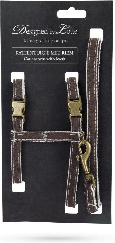 Designed By Lotte Kattentuigje Virante Bruin 27-45 Cm 4 Designed By Lotte Kattentuigje Virante Bruin 27-45 Cm - Afbeelding 2