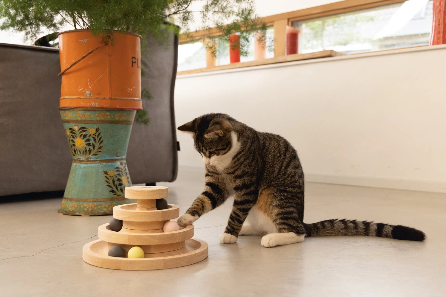 Designed By Lotte Kattenspeelgoed Speeltoren Mia D 26 H 14,5 Cm 7 Designed By Lotte Kattenspeelgoed Speeltoren Mia D 26 H 14,5 Cm - Afbeelding 5