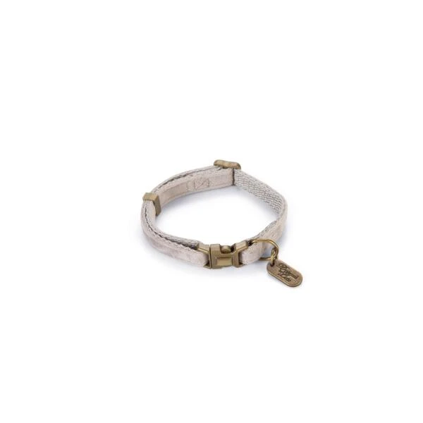 Halsband Hond 'Velura' Fluweel Grijs 20-30 Cm - Designed By Lotte 2 Halsband Hond 'Velura' Fluweel Grijs 20-30 Cm - Designed By Lotte