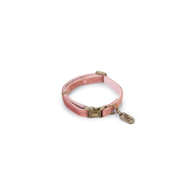 Halsband Hond 'Velura' Fluweel Roze 20-30 Cm - Designed By Lotte 3 Halsband Hond 'Velura' Fluweel Roze 20-30 Cm - Designed By Lotte